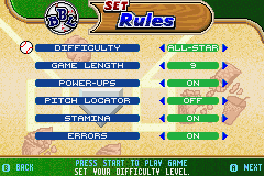 Backyard Baseball 2006 back cover for GameBoy Advance